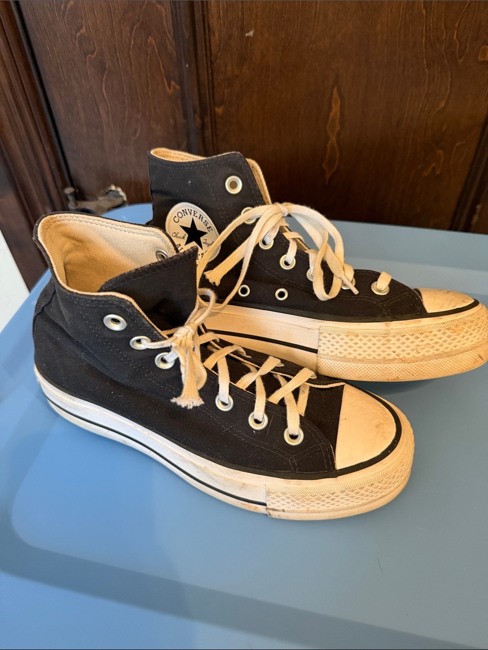 Converse Chuck Taylor All Star High Top Platform Sneakers - Black